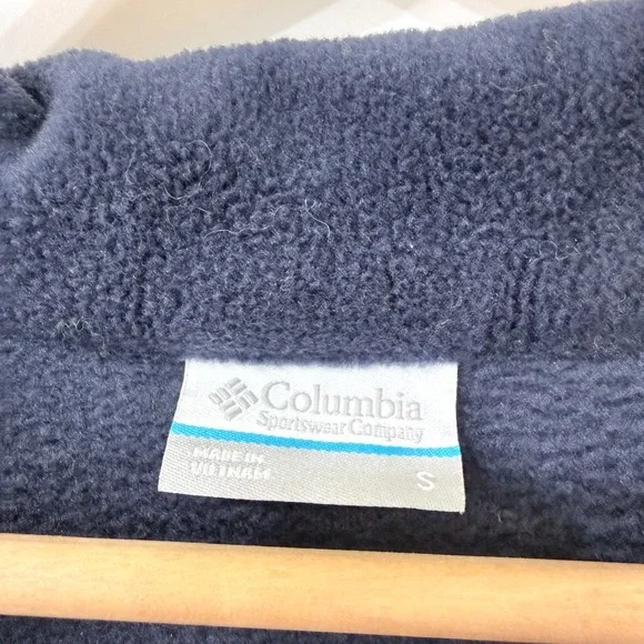 Columbia Benton Springs Half Snap Pullover Fleece II Womens Small Blue Burgundy - Picture 5 of 8